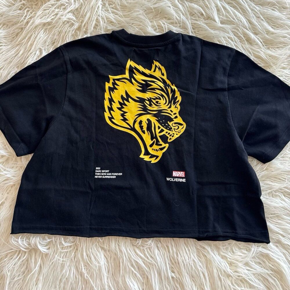 Darc Sport x Marvel Wolverine Rage Cropped T-Shirt Black Size Large - Picture 5 of 12